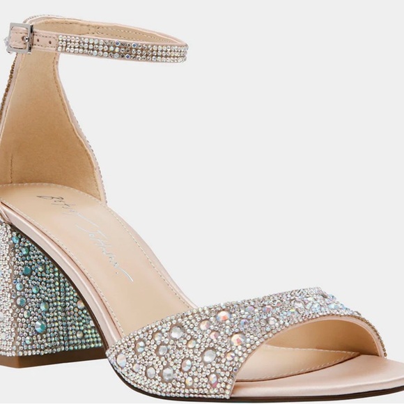 Betsey Johnson Crystal Embellished Heels in Cream - Picture 2 of 9